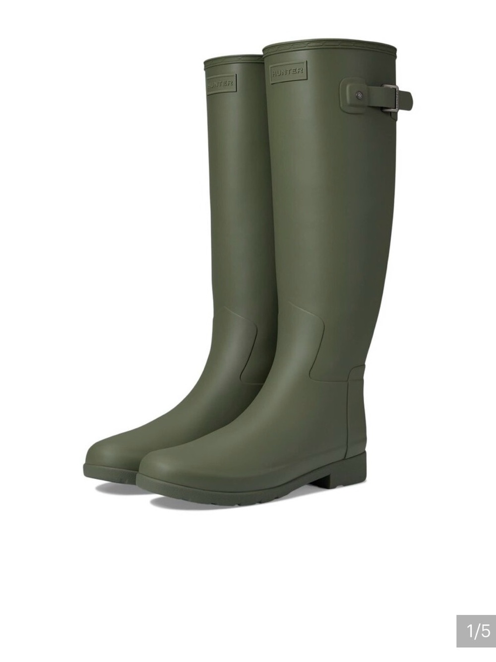 Hunter original tall refined water proof rain boots womens sz 8